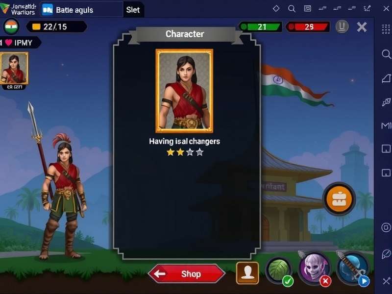 Daring Warriors India Character Selection Screen